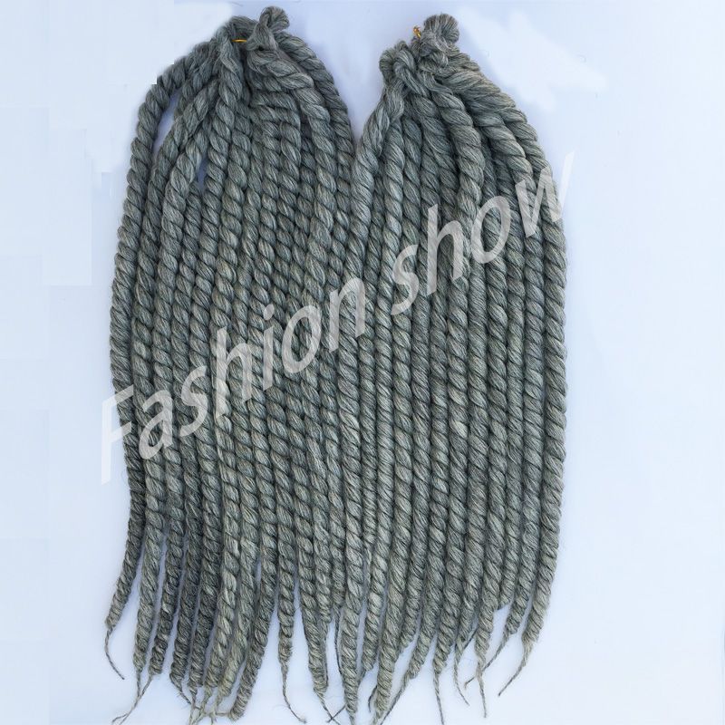 Silver Havana mambo twist 22 130g/pack crochet braids hair gray Ombre ...